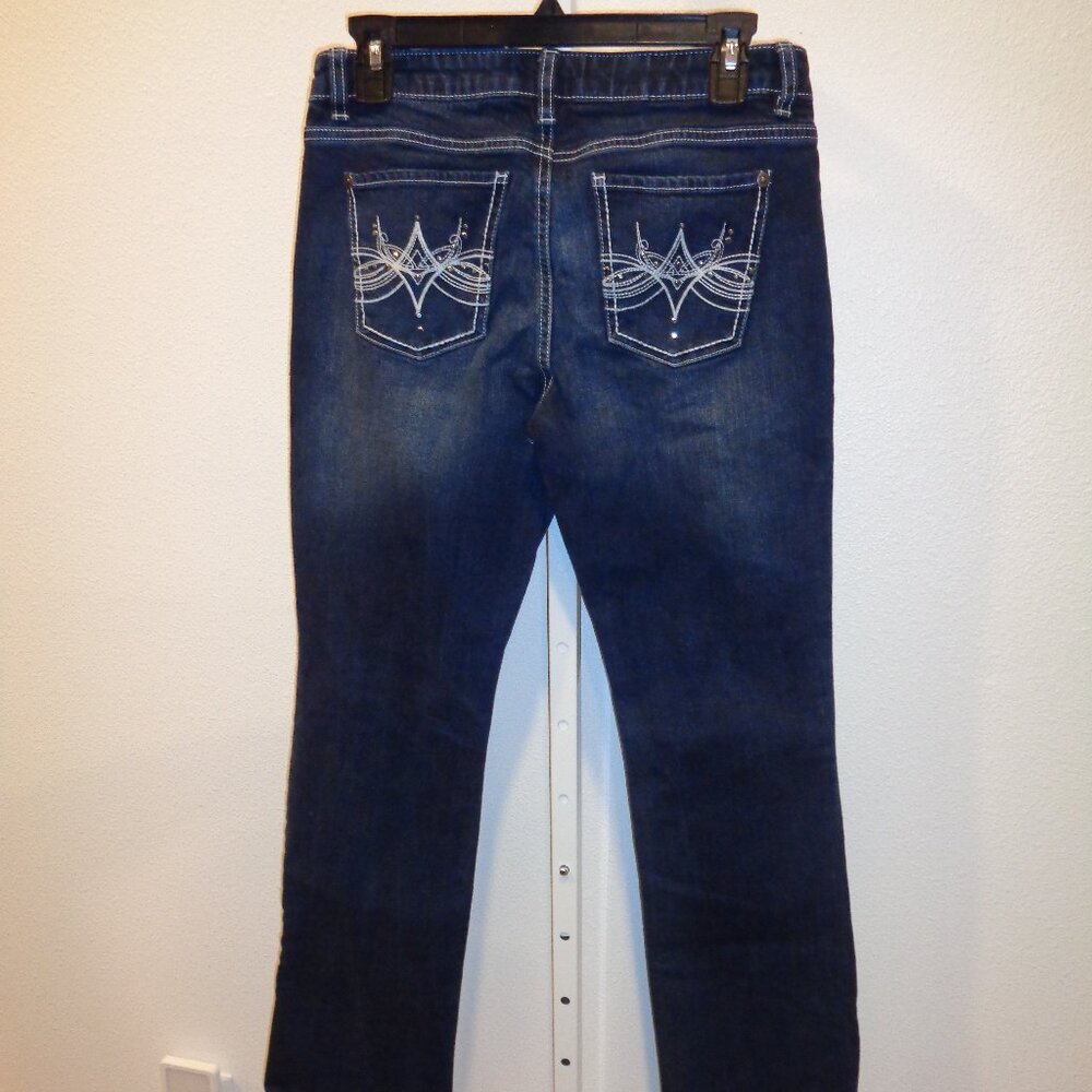 Apt. 9 Women's Modern Bootcut Jeans Embellished Pocket Size 6 Stretch